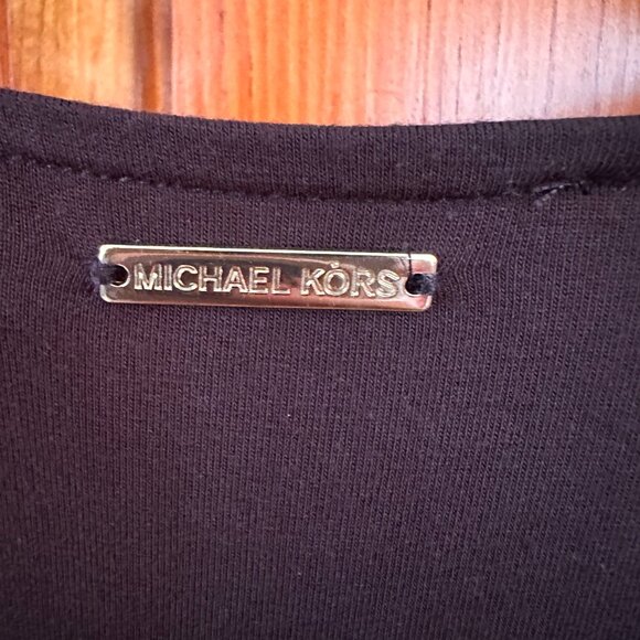 Michael Kors Black 3/4 Sleeve V-neck Blouse - Size Small - Picture 6 of 6